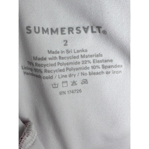 NWT Summersalt The Sea Breeze Cutout One-Piece Swimsuit Swim Red White Sz 2 - Picture 7 of 10